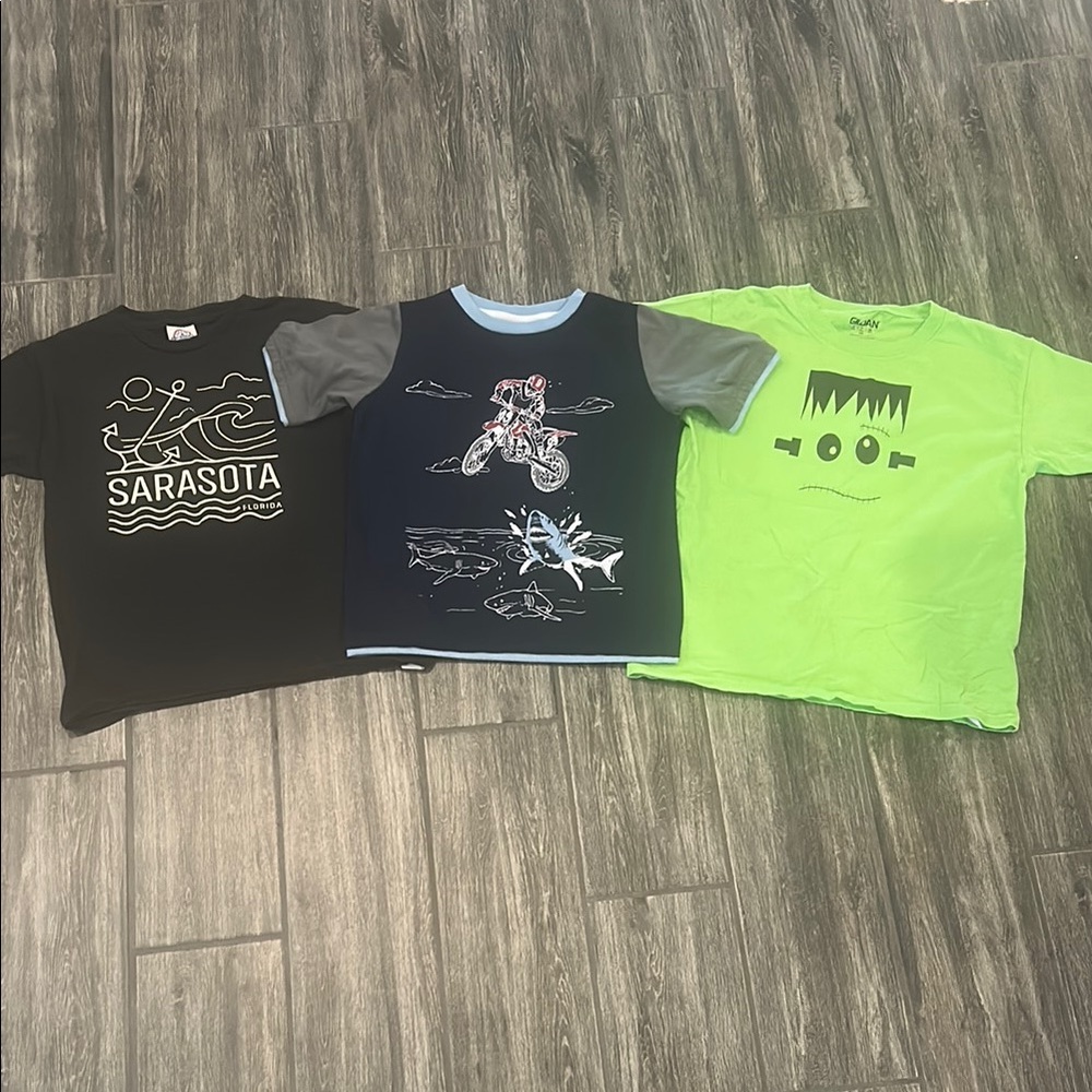 Black and Blue Short Sleeve Tees Casual Collection